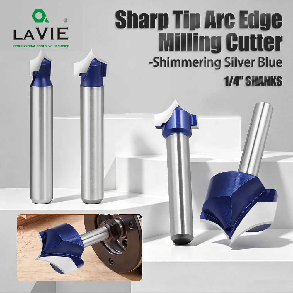 LAVIE Tapered Ball Nose Router Bit 1/4