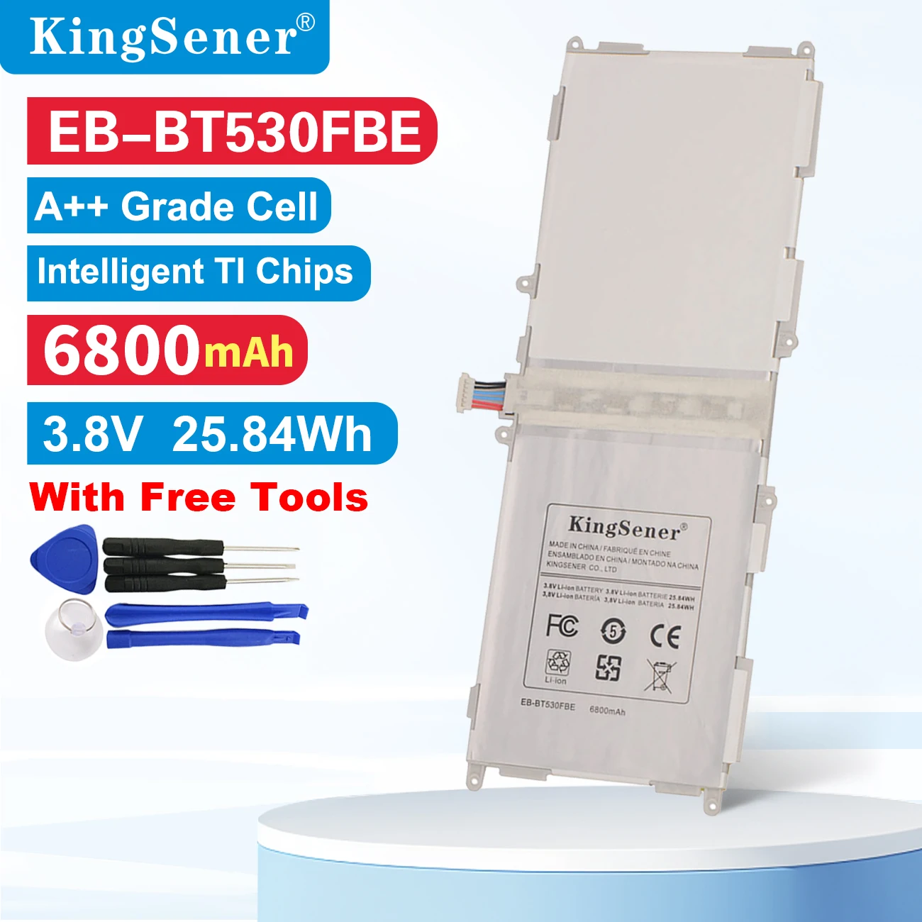 

KingSener EB-BT530FBU EB-BT530FBC EB-BT530FBE Battery For SAMSUNG Galaxy Tab 4 10.1" SM-T530 T531 T533 T535 T537 6800mAh