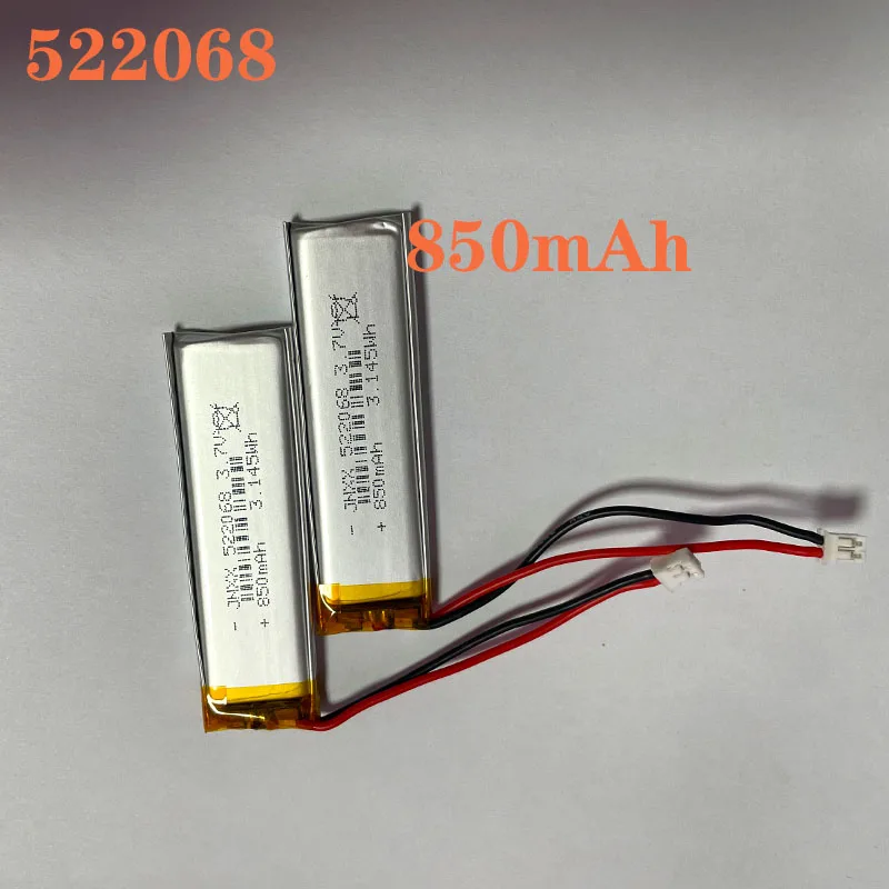 

522068 850mAh 3.7V Real Capacity Rechargeable Polymer Lithium Battery Electronic Products Small Fan Digital LED Light MP3 MP4