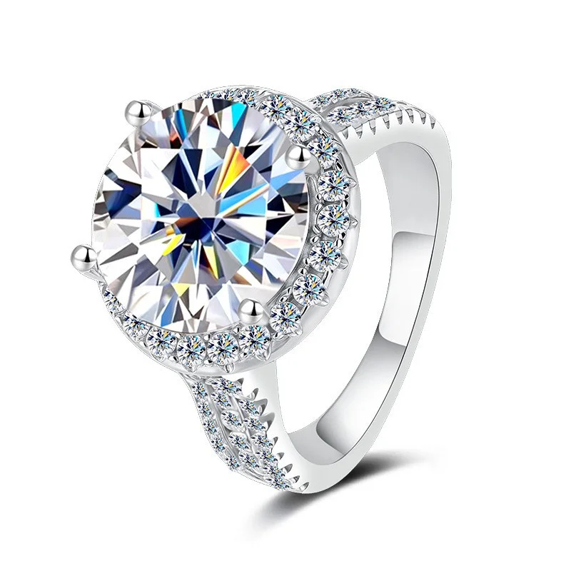 

MSJ146 Lefei модное модное роскошное бриллиантовое кольцо классическое 10 карат с круглым муассанитом, очаровательное женское кольцо из стерлингового серебра s925, ювелирные изделия для вечеринок