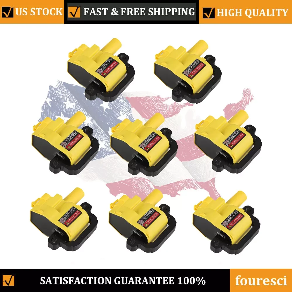 Carbole 8 Pack High Performance Ignition Coil Set For Chevy GMC LS1 LS6 D580 C1144 UF192