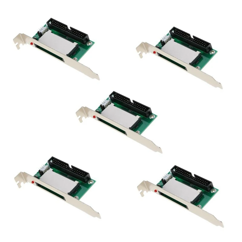 5X 40-Pin Cf Compact Flash Card To 3.5 Ide Converter Adapter Pci Bracket Back Panel