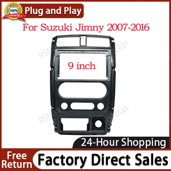 Car Radio Fascias Frame For For Suzuki Jimny 3 2007-2016 9 inch 2DIN Stereo Panel Wiring Harness Power Cable Adapter Connector