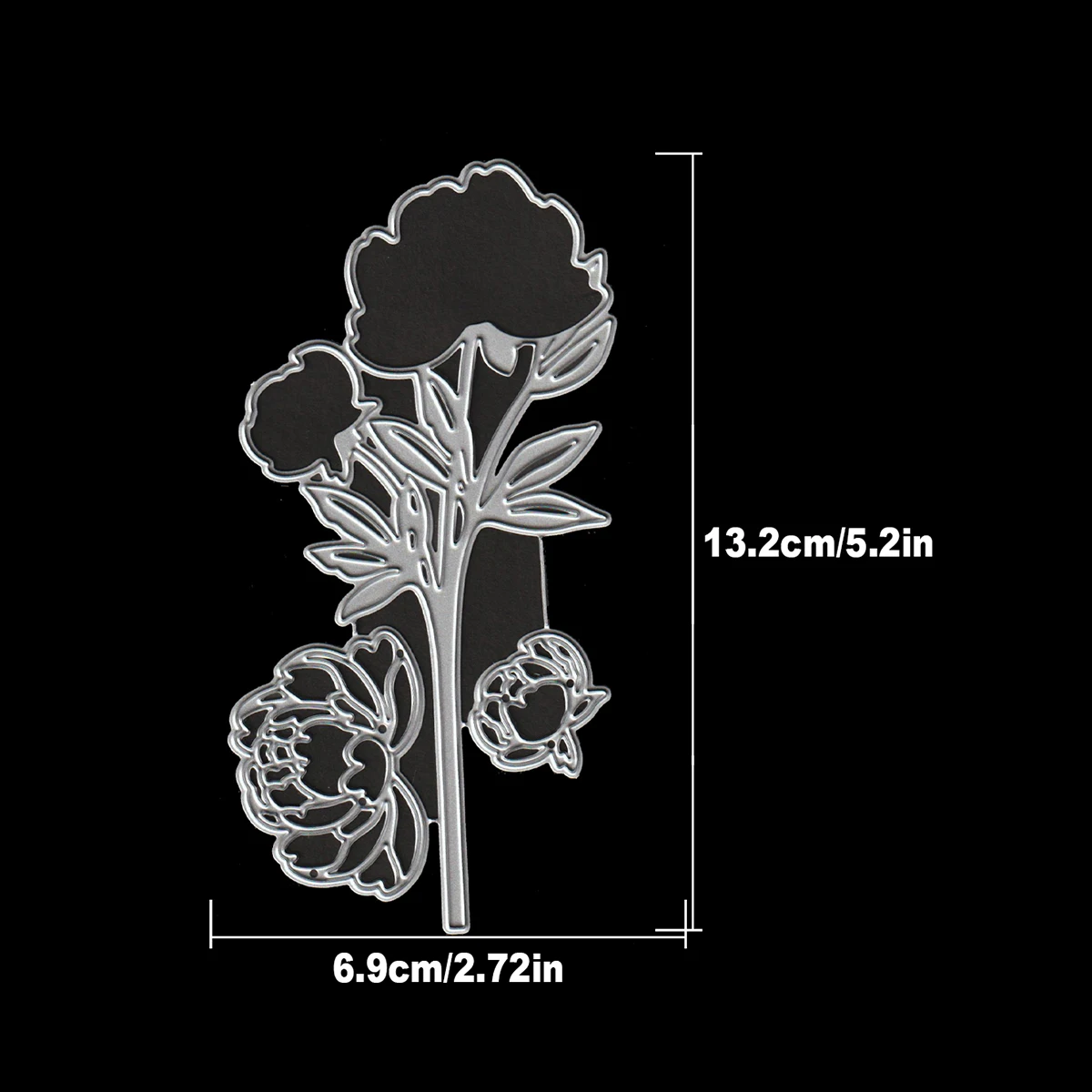 Original Beautiful Flower Peony Branch Metal Cutting Dies Scrapbooking Decorative Embossing DIY Paper Cards