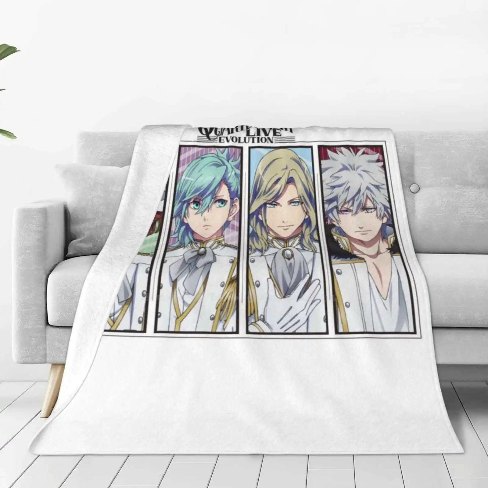 Quartet★Night Live Window Design New Selling Custom Print Flannel Soft Blanket Utapri Uta No Prince Sama Uta Pri Quartet Night