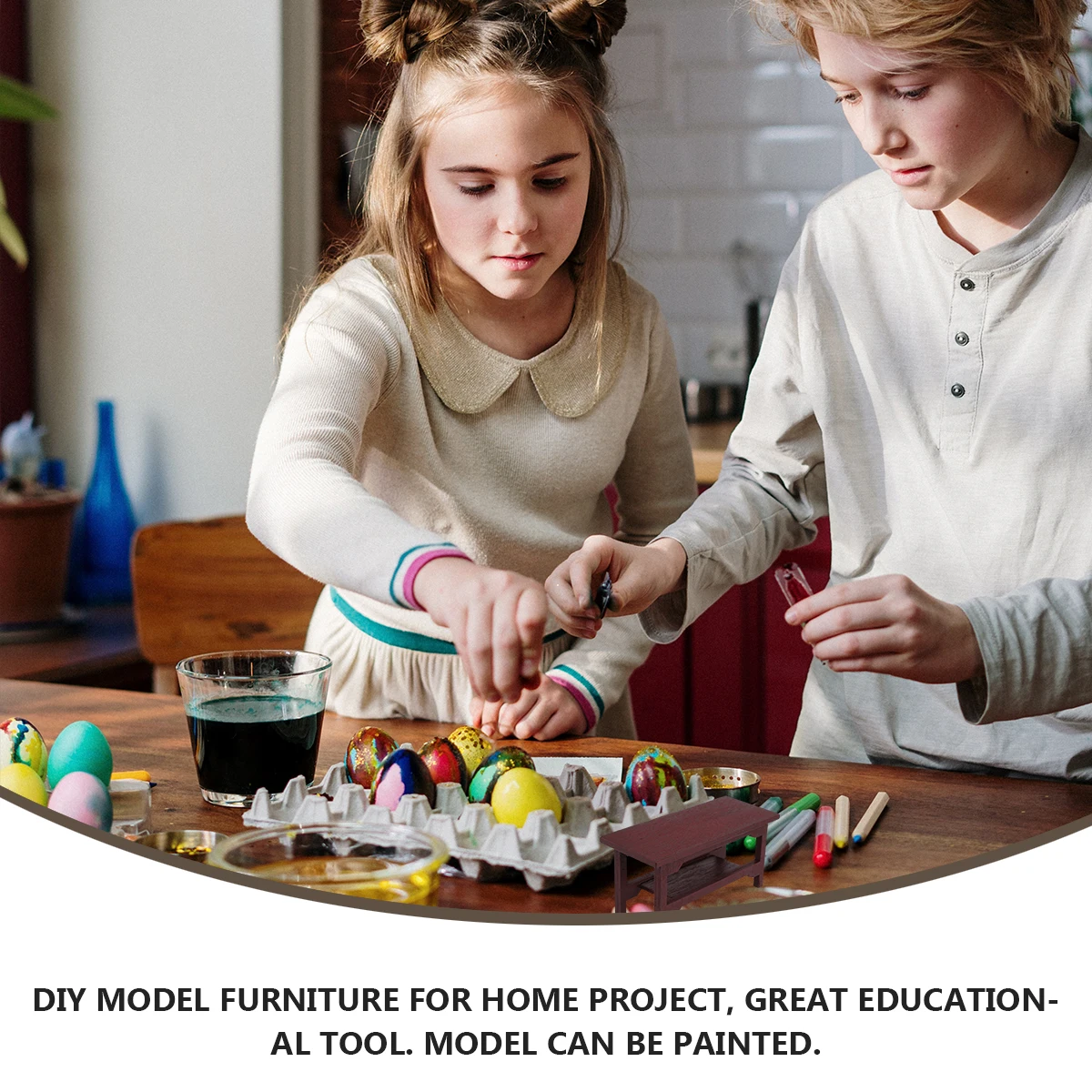 2 pçs mini casa decorações de mesa bambu madeira micro móveis pequeno fingir jogar quarto sala estar fotografia adereços presente