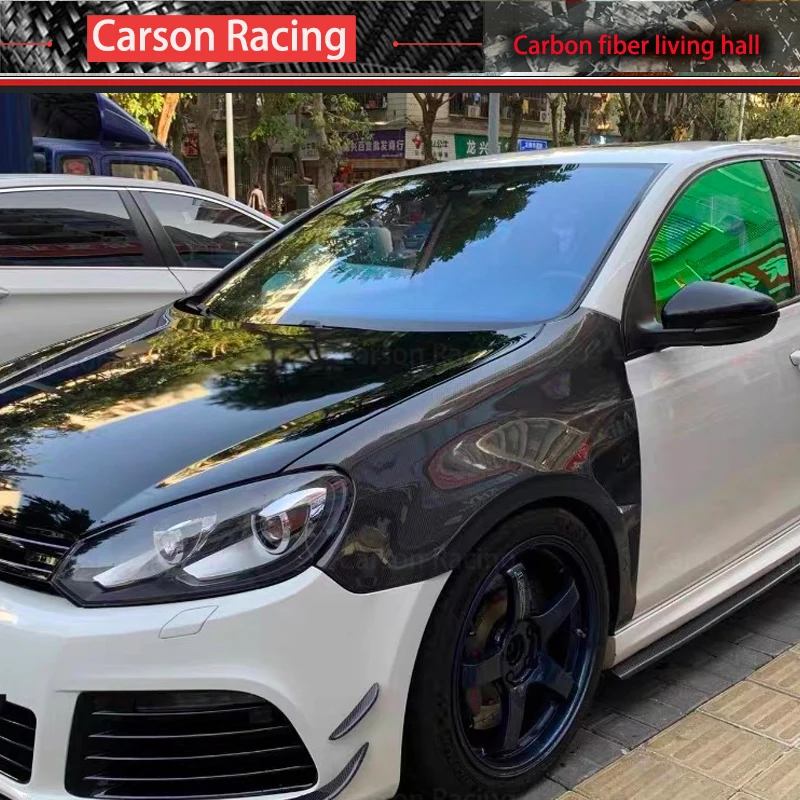 Высококачественное брызговик из настоящего углеродного волокна для Volkswagen GOLF MK6 GTI R 2008-2013, внешние аксессуары от Mk6 Forge, карбоновые крылья