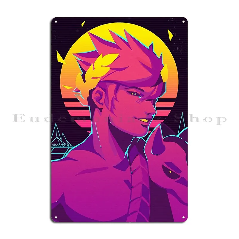 Outrun Zagreus Metal Sign Designs Cinema Club Design Plaques Tin Sign Poster