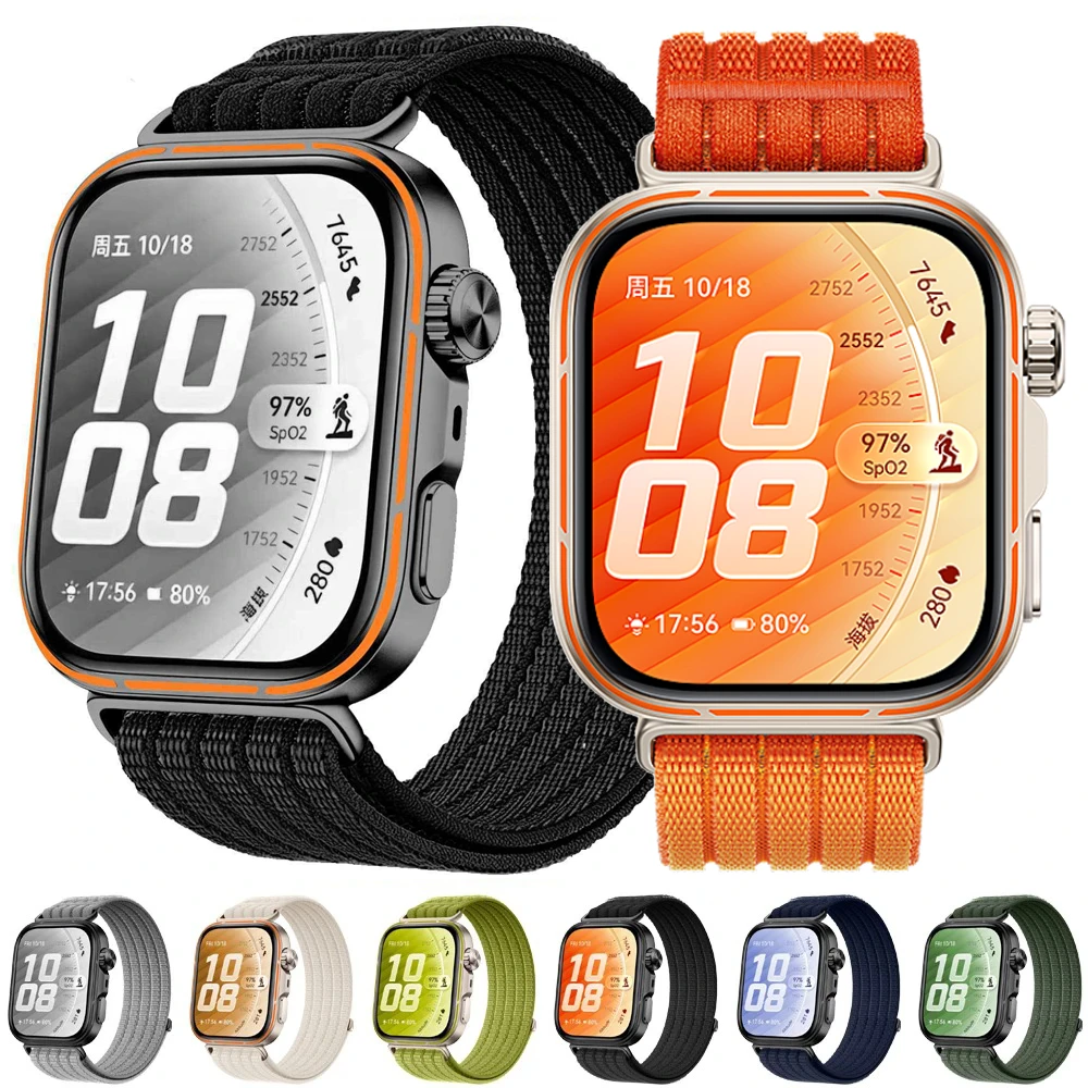 Pulseira de Nylon Oficial para Huawei Watch Fit 5/4/3, Confortável e Respirável, para Huawei Watch Fit 5/4 Pro
