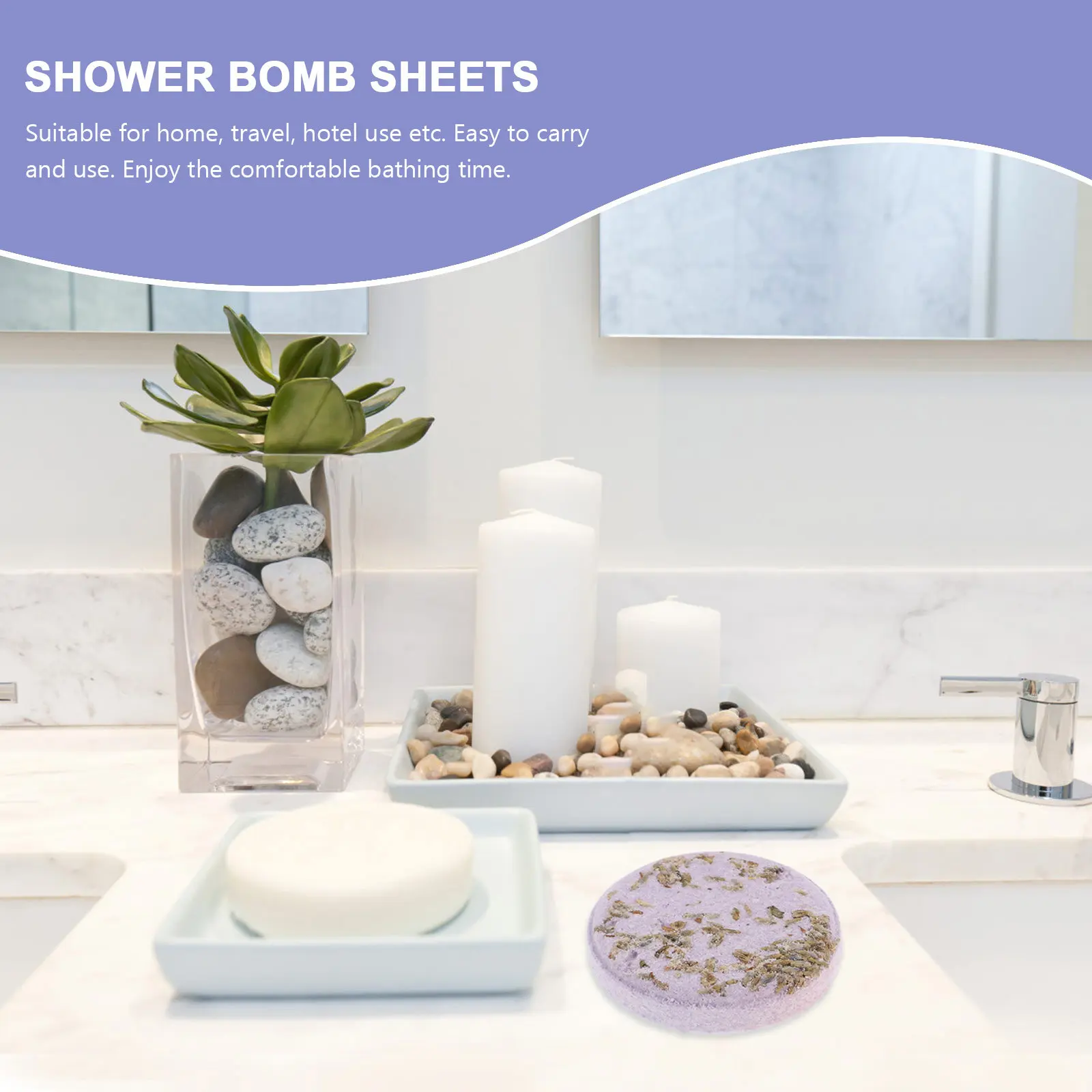 6pcs Aromatherapy Bath Tablets – Fast-Dissolving Sea Salt Bubbling Spa Relief for Home Shower