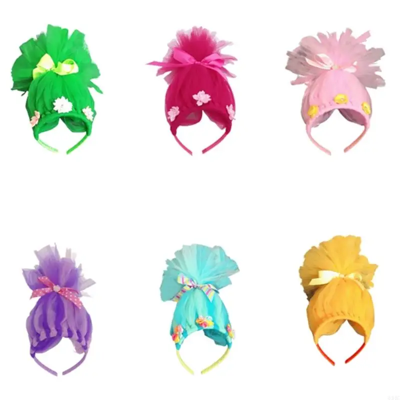 

634C Bowknot Tulle Hairhoop Theme Occasion Photography Fairytale Hairhoop for Girls