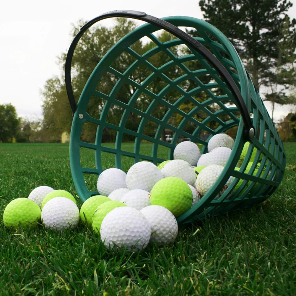 

2 Pcs Golf Accessories for Men Ball Bucket with Handle Backyard Holder Replacement Green Bascket