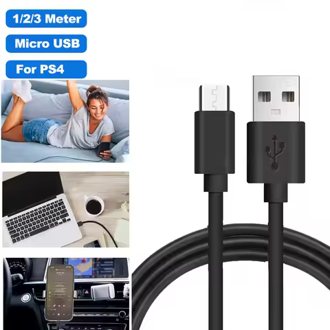 1M 2M 3M Charging Data Cable For PS4 Controller USB Charger Cable For PS4 Gampad Joystick Game Accessories