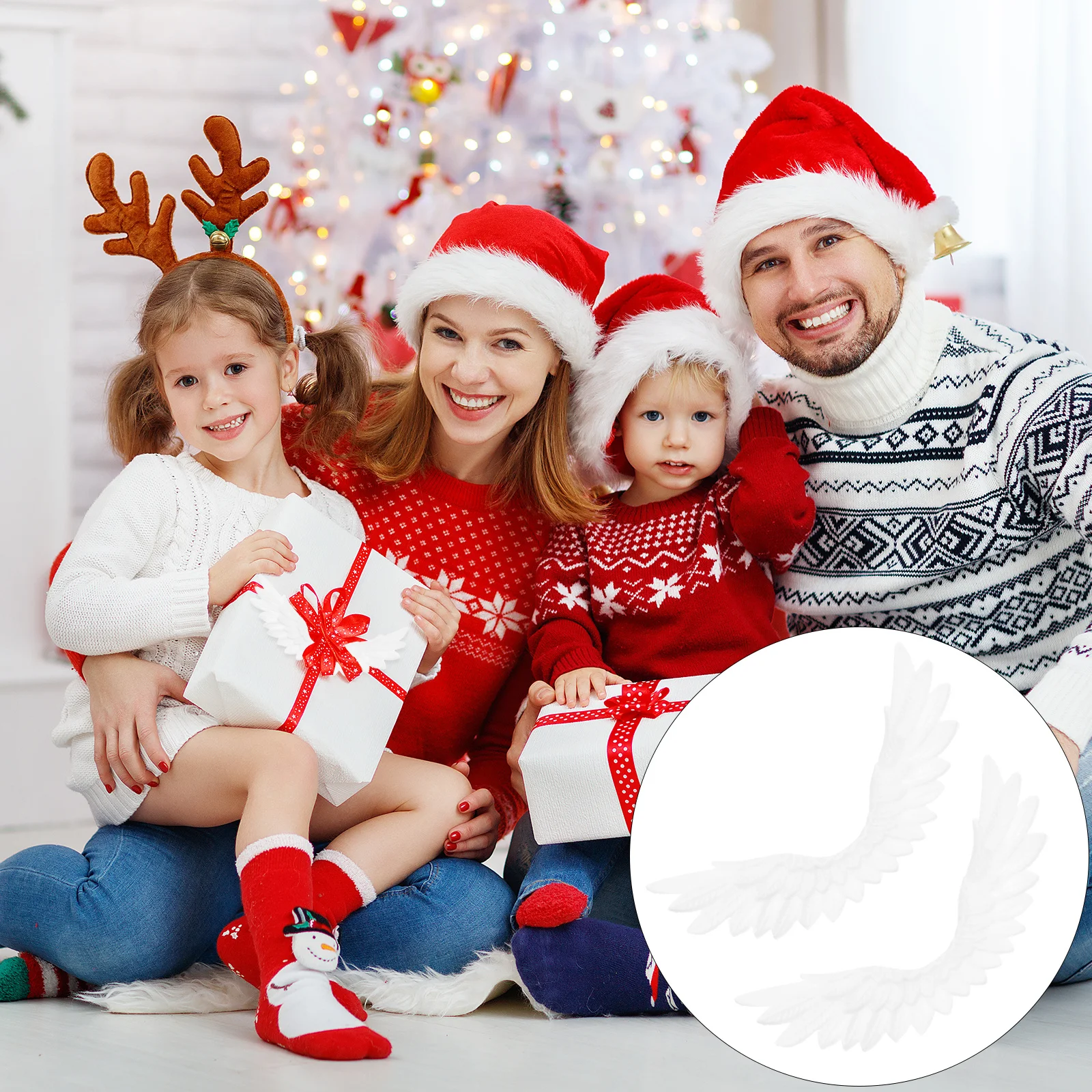

24pcs Angel Wings Accessories White Plastic Unfinished Diy Ornament For Christmas Tree Decor Diy Craft Supply Craft Angel Wings