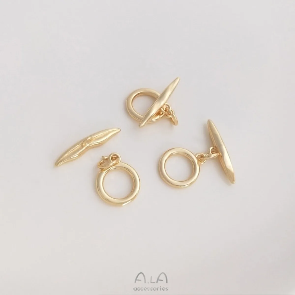 1PCS 14K Gold Plum Blossom Lip Nail Stick OT Buckle Handmade DIY Pearl Jewelry Buckle Buckle Accessories