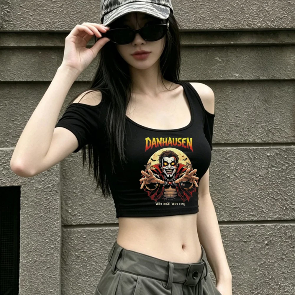 Danhausen crop top shoujo emo korean fashion manga japanese party tshirt dollette scene  meme
