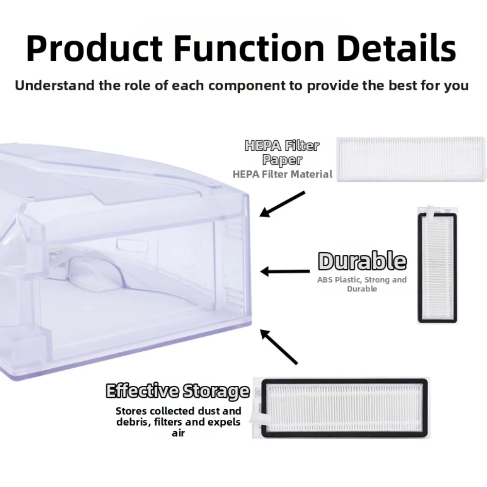 مزبلة مزدوجة الوظائف وخزان مياه للحجر T8 PlusQ7+Q7MAX+ مكانس روبوت قطع غيار الأجهزة المنزلية #3