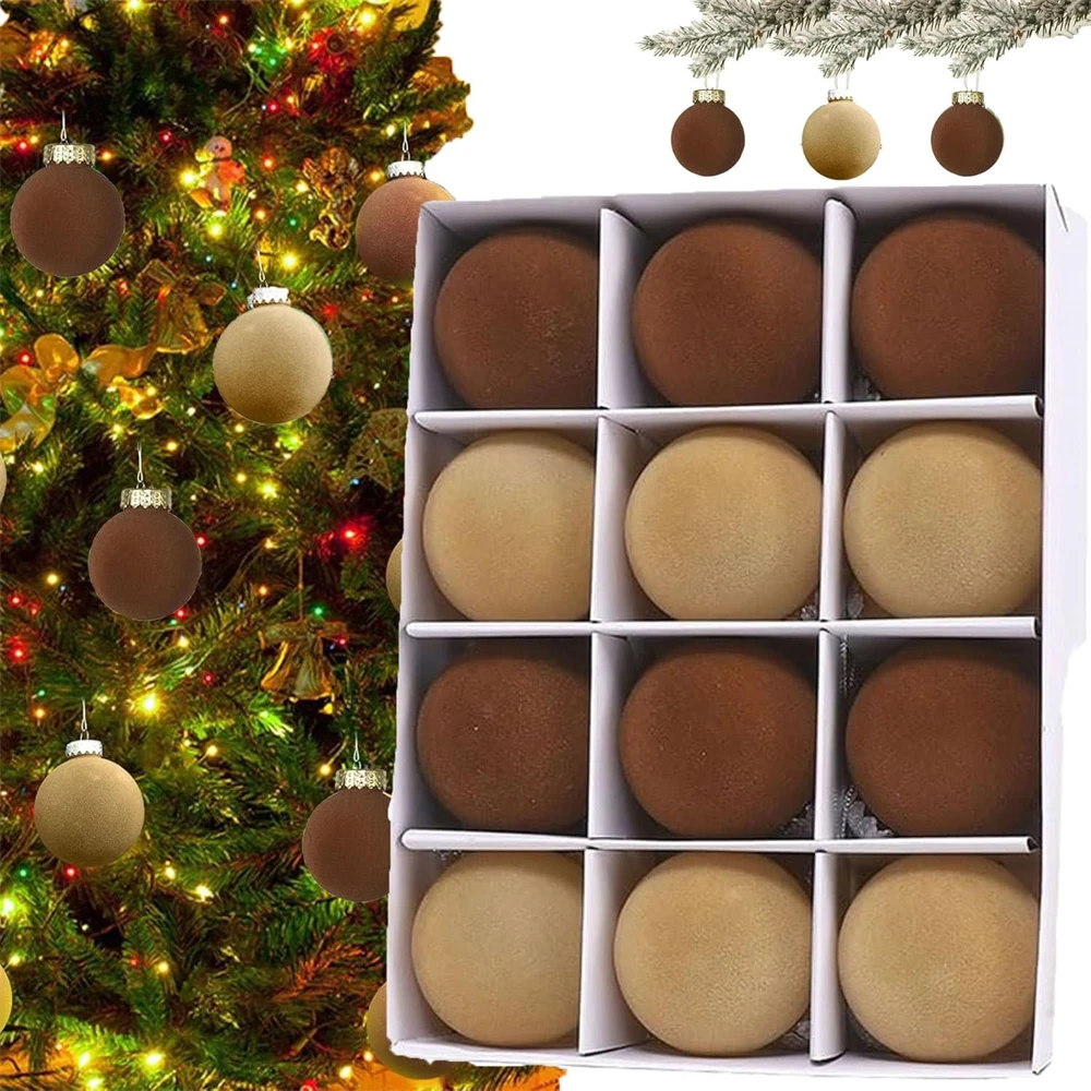 

Елочные украшения, украшения, шары для семейной праздничной вечеринки, подвесной декор, 2,4 дюйма, 12 шт.