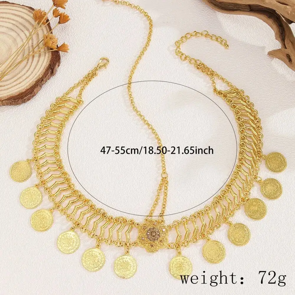 الهندي الزفاف رئيس سلسلة سبائك الذهب اللون الجوف حجر الراين زهرة عملة شرابة اكسسوارات الزفاف العروس غطاء الرأس للنساء