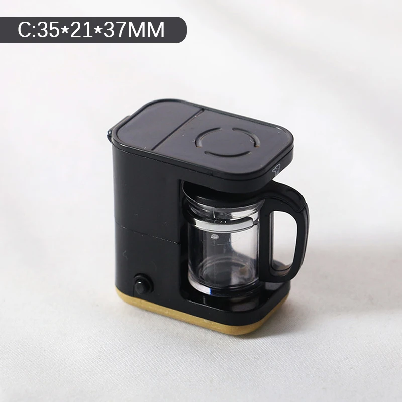 1: 12 Dollhouse Mini Decoration Simulation Coffee Machine Juice Extractor Bread Machine Kitchen Electrical Appliances Model Toys
