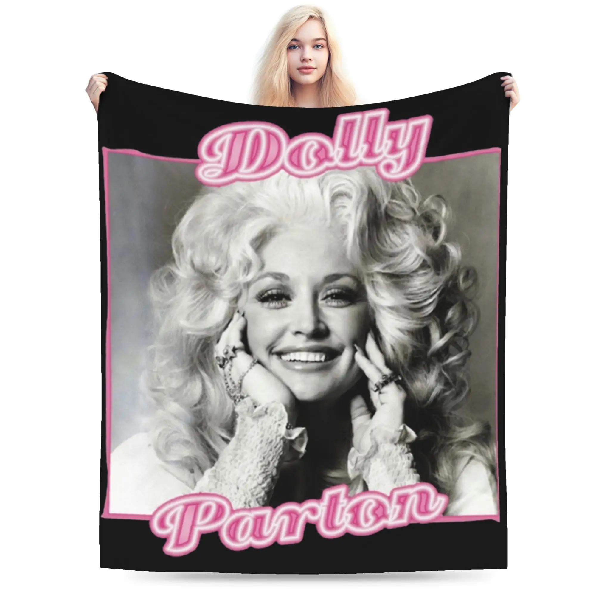 RIP Dolly Parton Blanket Multi-size Soft Fuzzy Plush  Throw Blankets for Couch Sofa and Bed