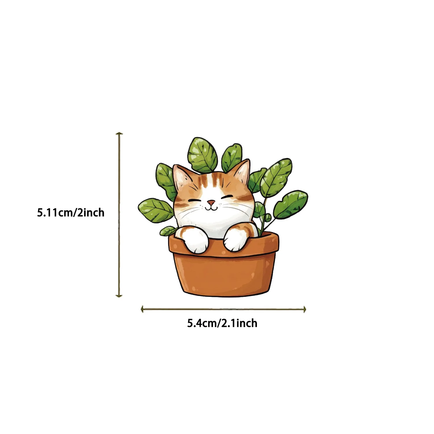 Autocollant Graffiti Animal pot de fleurs, 50 pièces, décoration mignonne, coque de téléphone pour ordinateur portable, valise, livre de bureau, autocollant étanche, jouet cadeau, DIY bricolage