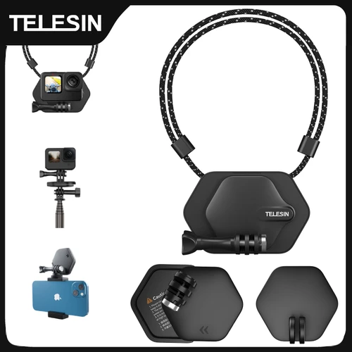 TELESIN cámara de acción magnética soporte de liberación rápida accesorios Gopro soporte de liberación para GoPro Hero Insta 360 DJI teléfono móvil