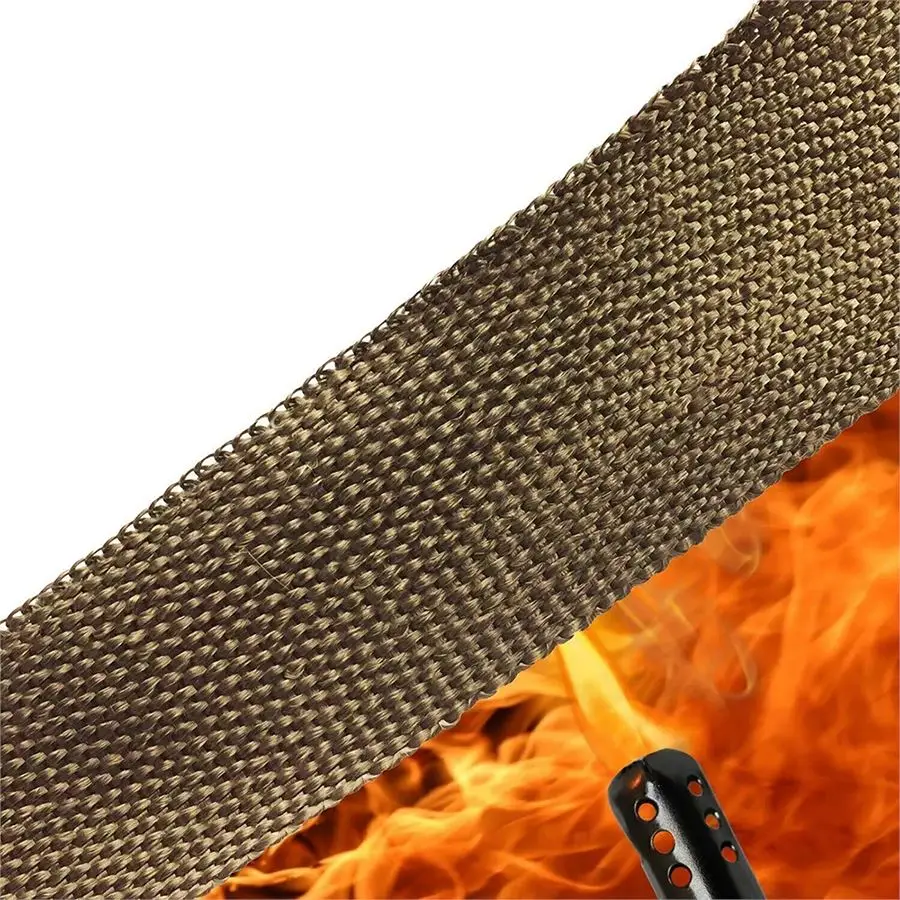 10M Motorcycle Exhaust Thermal Tape Header Heat Wrap Manifold Insulation Roll Resistant with Stainless Ties