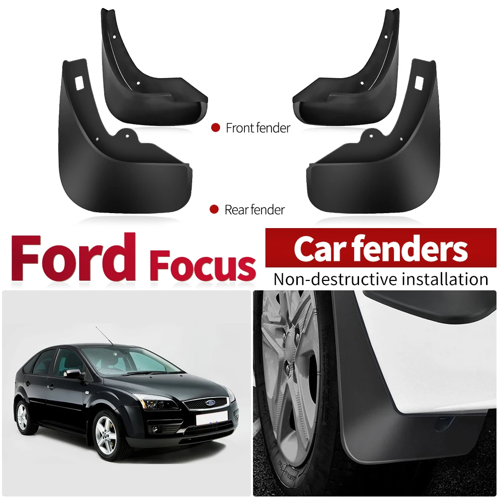 Car Mud Flaps Splash Guards For Ford Focus 2 MK2 MK 2.5 Saloon Sedan 2005-2011 2005 2006 2007 2008 2009 2010 2011