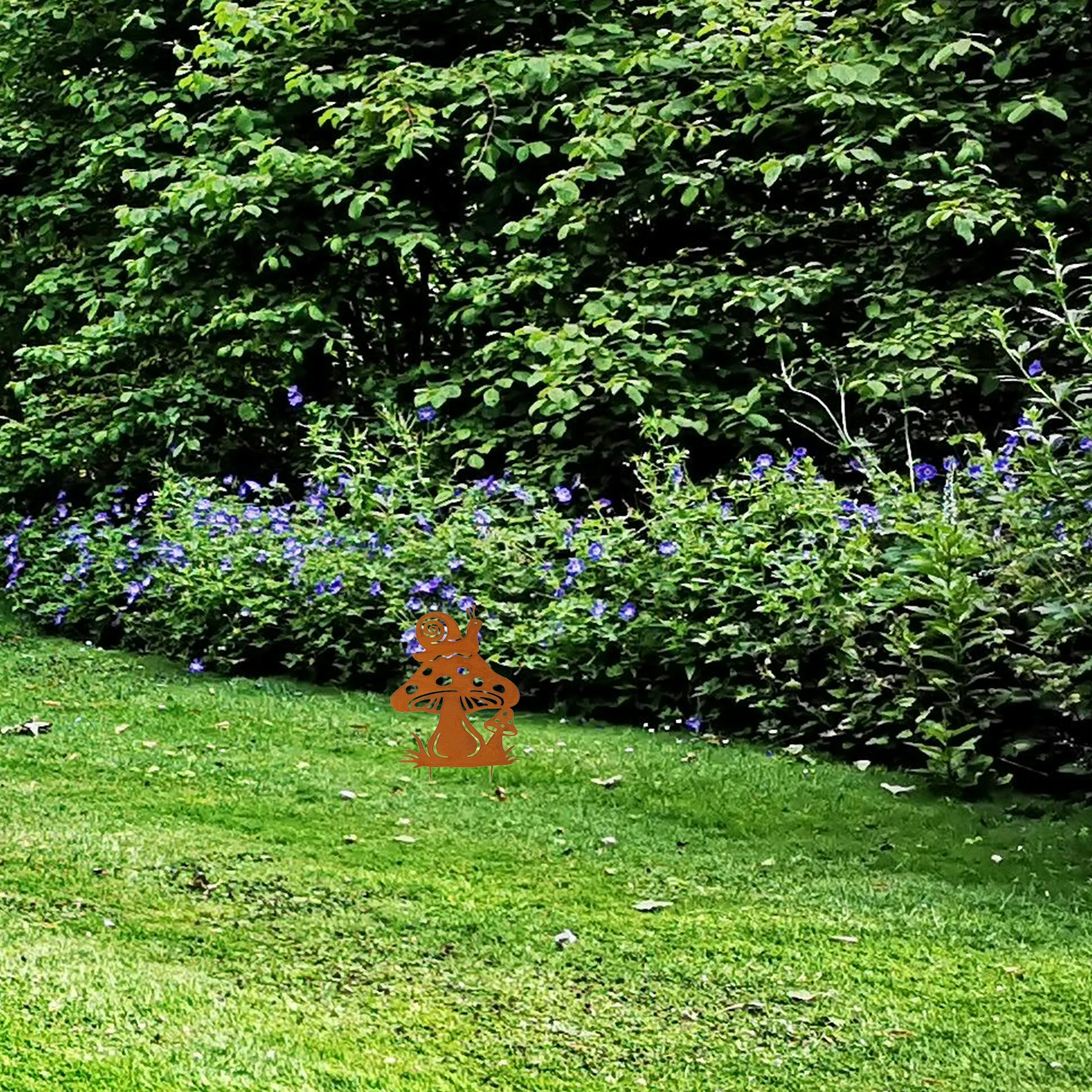 

Wrought Iron Snail Mushroom Decoration Garden Large Outdoor Statues Mushrooms Black Gnome Crafts