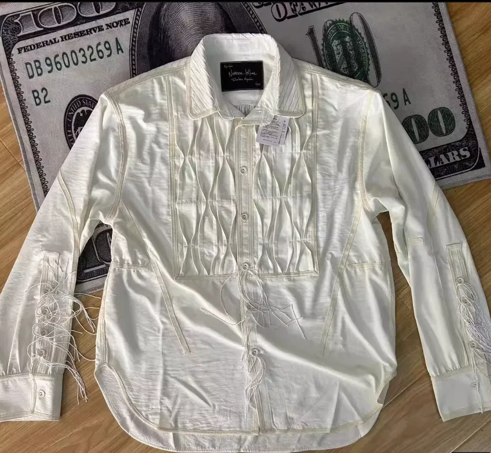 2026 Number Nine Style palace wind pressure pleated fringe shirt TX1653