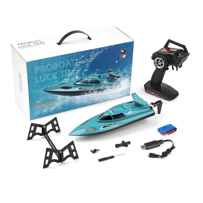 

New 21Km/H WL911-A Remote Control High Speed Lighted Boat Remote Control Rowing Speed Boat Children's Toy Boat