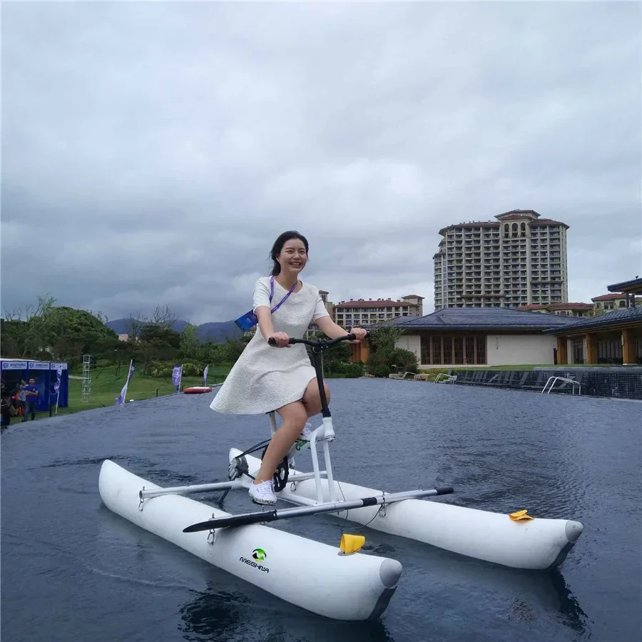 Favorite New Design Inflatable water bike pedalo pedal boat for sale