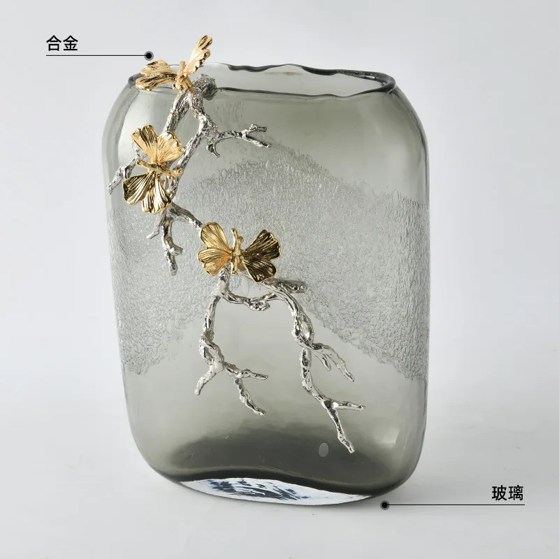 Zml glass vase decorations - living room floral arrangements, hydroponic & water-grown greenery, entryway & tv cabinet ornaments