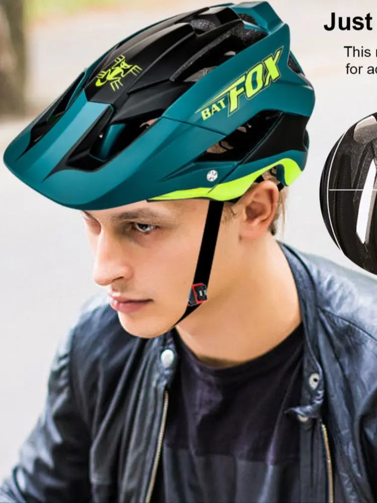 AliExpress BATFOX Bike Helmet Overall Molded Mountain Road Helmet Ultralight Men Bicycle Cycling Equipment DH