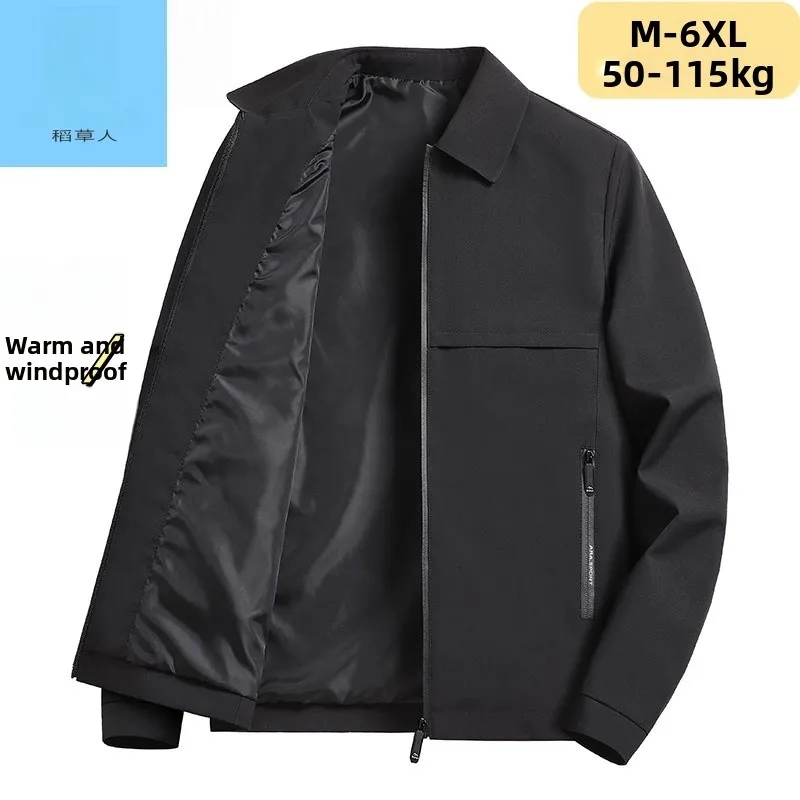 

Мужская повседневная куртка свободного кроя для весны и осени, новая модель, большие размеры, модное пальто для полных мужчин, с декоративной молнией, ветрозащитное