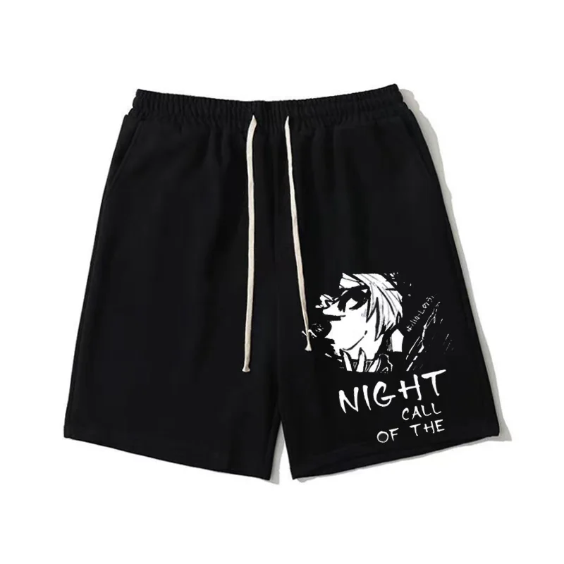 

Летние свободные хлопковые шорты с принтом, повседневные брюки прямого кроя с эластичным поясом, модная одежда для подростков в стиле хип-хоп, детская одежда