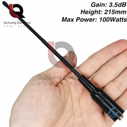 NA-771Dual Band High Gain SMA Female Antenna For UV5R UV5RA Two Way Radios Flexible Whip Handheld Antenna 136-174 400-520Mhz