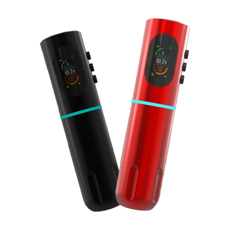 Colorful Wireless Tattoo Pen Machine Double Charging Aluminum Care Tool for Permanent Makeup Featuring Halo