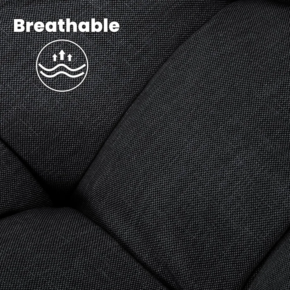 Large Rattan Rocking Papasan Chair, Indoor, Outdoor Rocker Chair, Wicker Rocker with Padded Cushion, Modern Egg Style