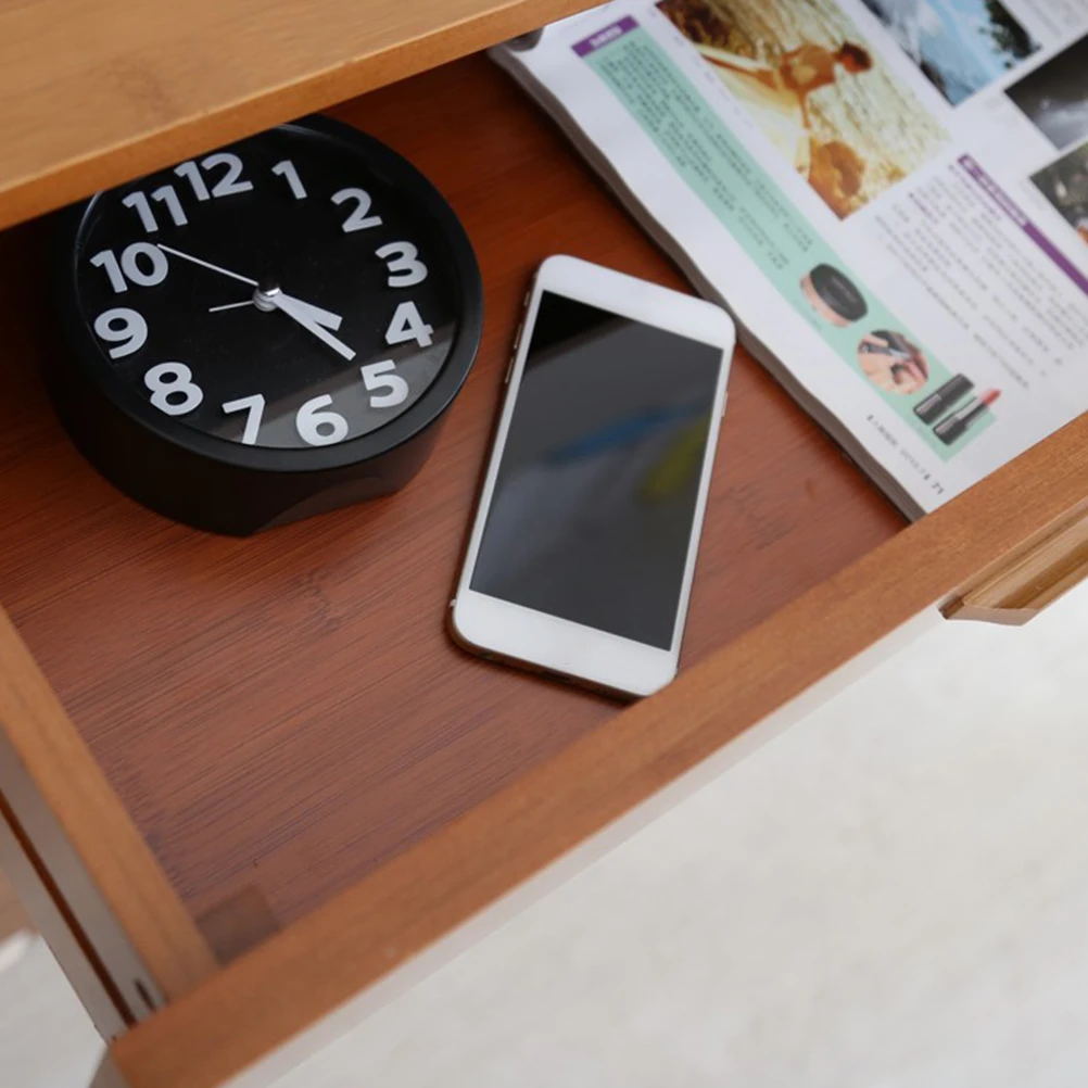 

Mini Children's Bedside Alarm Clock Cute Vintage Clocks for Bedrooms Black Plastic