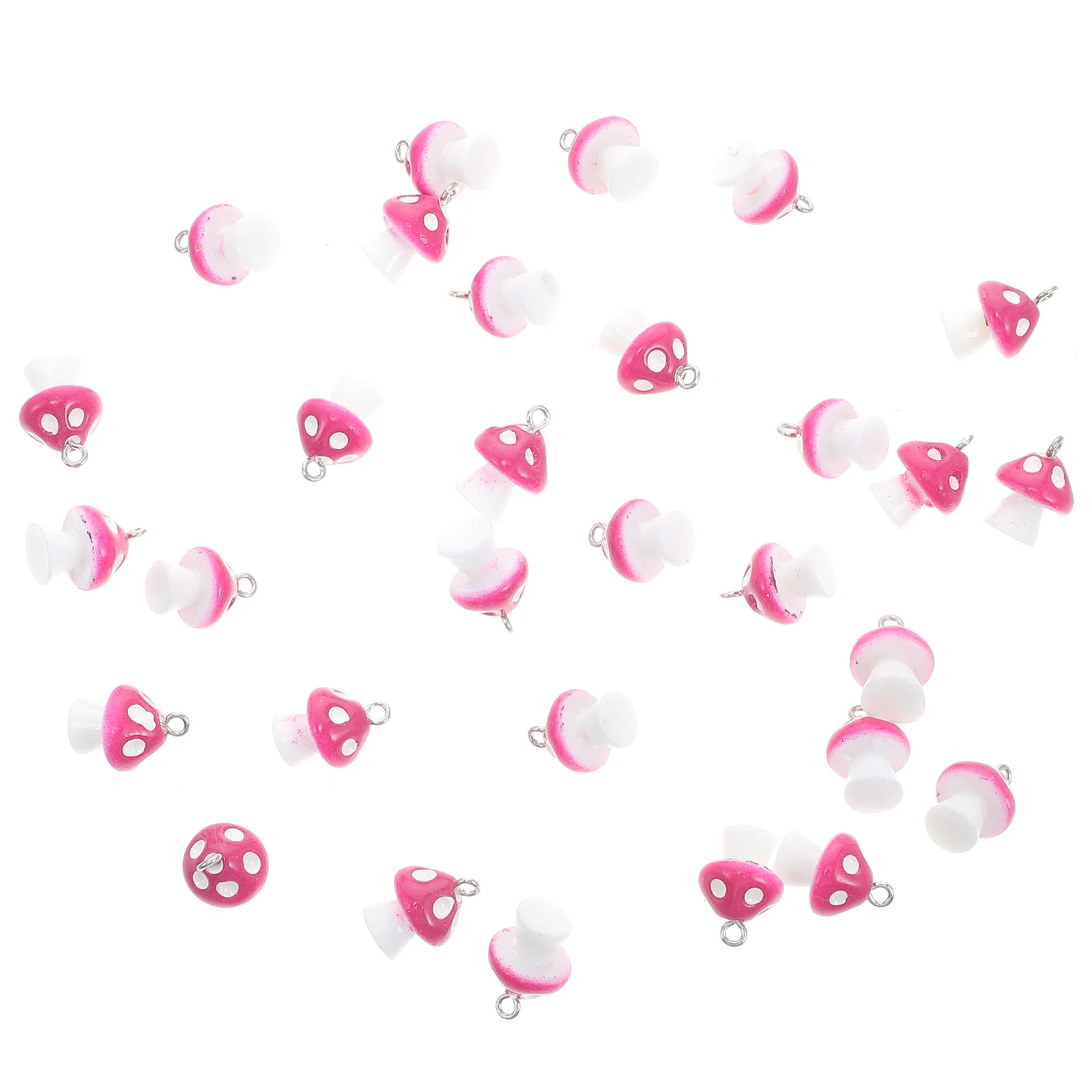 30 Pcs Mushrooms Pendant Charm Pendants Jewelry Making Miniature Fashion Red Child