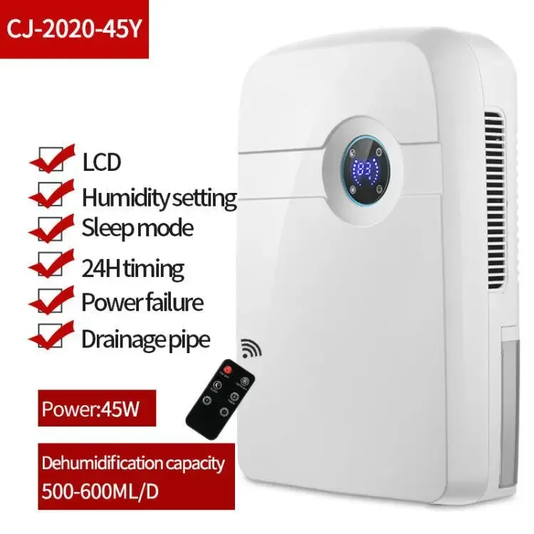 

700 Sq. Ft Dehumidifiers for Room and Basements, Auto or Manual Drainage, 2500ml Water Tank, Auto Defrost, Dry Clothes Function