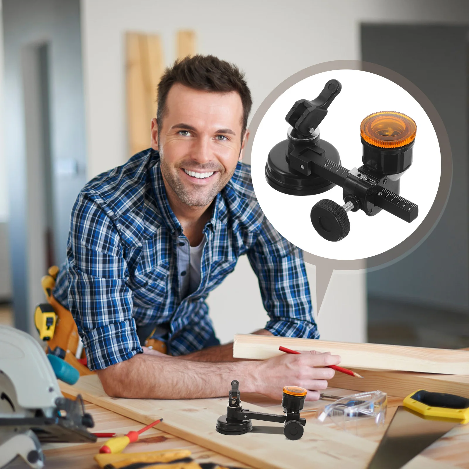 قاطع دائرة زجاجية من نوع البوصلات، نطاق قابل للتعديل، مقاوم للاهتراء للحصول على نتائج مثالية في قاطع بلاط قطع الزجاج #4