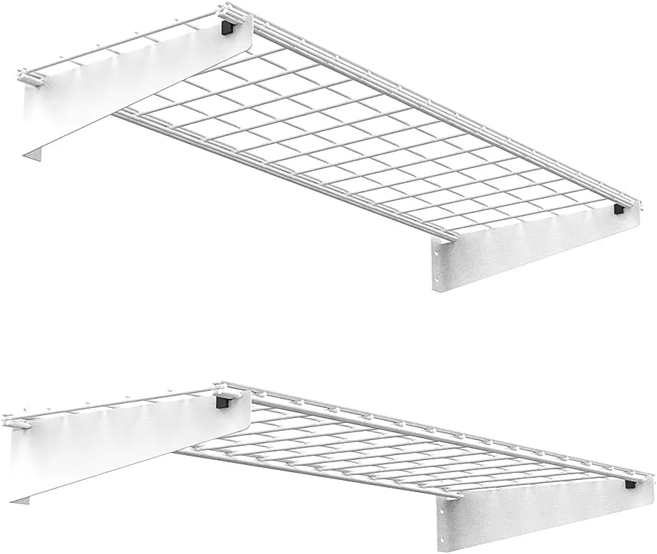 2-Pack 15x45 Heavy Duty Garage Wall Shelving 45-inch-by-15-inch Wall Mount Garage Storage Rack Floating Shelves Max Load