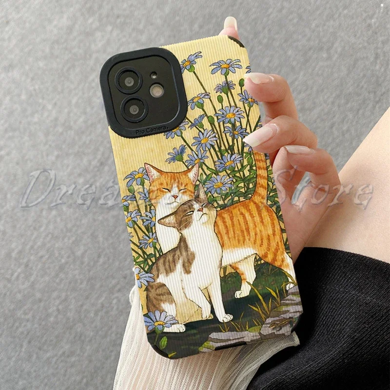 Cute Cat Phone Case for Iphone 11 Pro Max Iphone 16 Pro Max Iphone 13 Pro Max Iphone 14 Pro Max Iphone 15 Pro Max Case