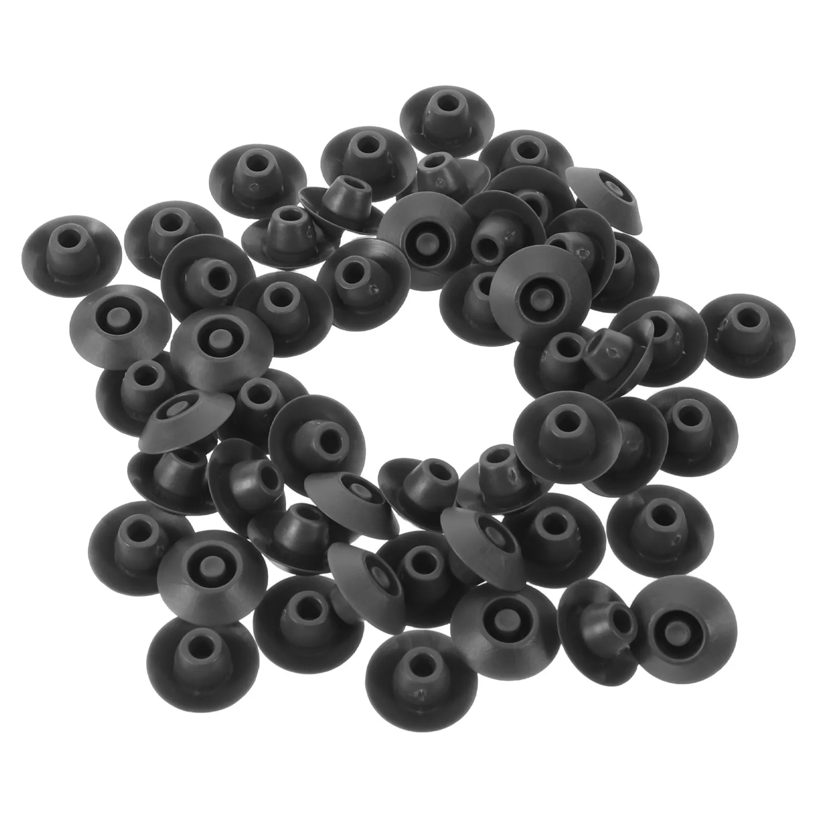 50Pcs Automotive Door Sealing Plugs Rubber Waterproof Dustproof Caps Car Door Protector Side Skirt Covers 7Mm Black