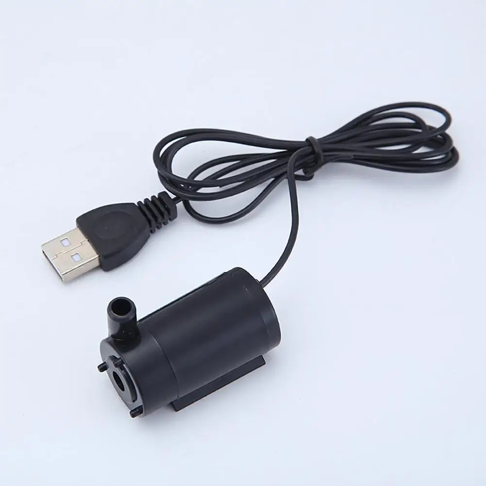 DC 3V-5V USB Micro Submersible Mini Water Pump for Aquariums Fish Tank Rockery Fountain Hydroponics Matching Water Pipe