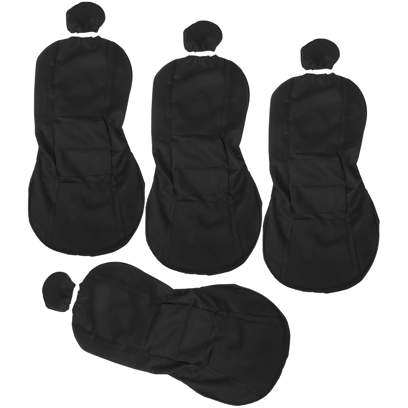 

4Pcs Universal Car Seat Cover Thick Wear Resistant Front Seat Protector Mat Auto Interior Accessory Black Universal Car Cushion