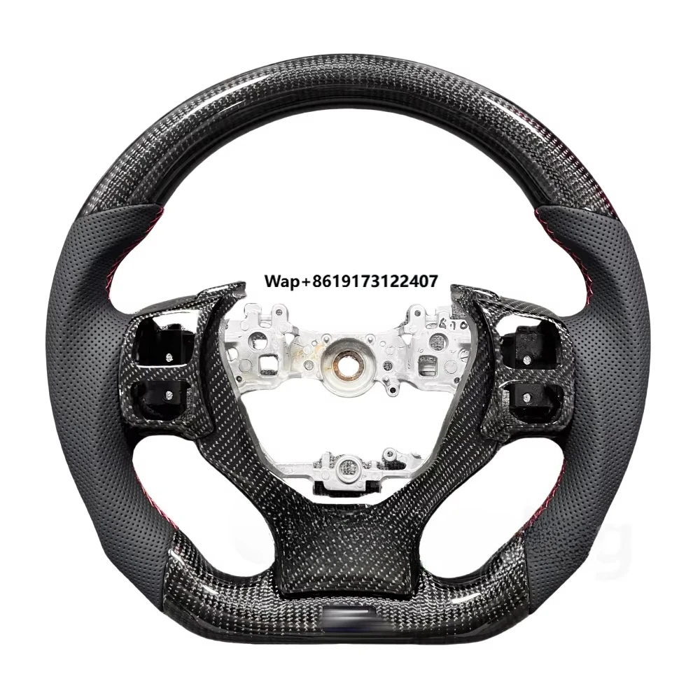 

Custom Car Interior Accessories Steering Wheel Carbon Fibre Black Leather for ES300 IS250 GS350 F Sports